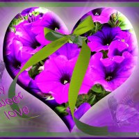 ♥ Purple Flower Heart ♥