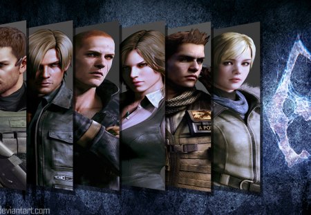 resident evil 6 - widescreen, characters, resident evil 6, all-stars, list