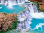 Crystal Clear Blue Waterfalls