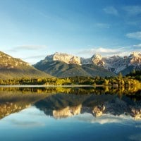 beautiful lake in barmsee bavaria germany