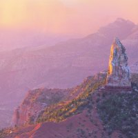 morning light on mount hayden grand canyon