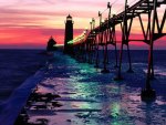 Sunset Beyond The Lighthouse