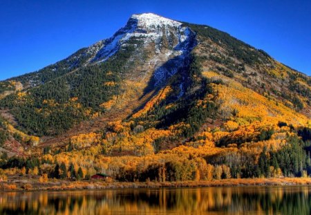 Mountain - lake, nature, mountain, autumn