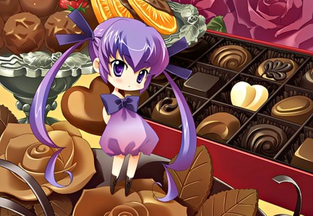 Chocolate sweets girl - sweets, sweet, chocolate, girl