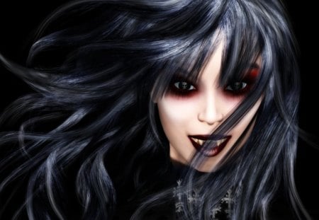 vampirela - abstract, dark, fantasy, eyes