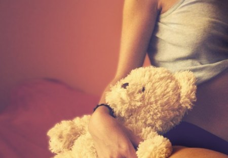 Teddy Bear - photo, bear, girl, teddy