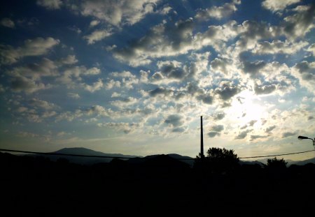 Nice day - cloud, sunset, sun, sky