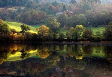 Reflective Lake. - a, nice, very, of