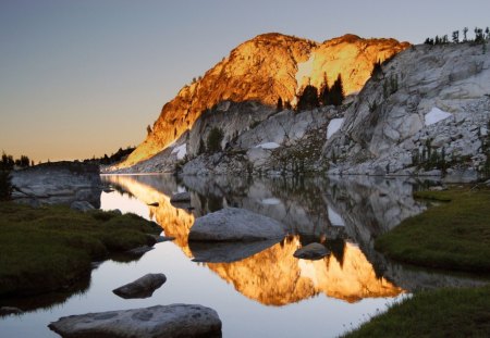 MONTANHA  LAGO  DESLUMBRANTE - agua, natureza, lago, montanha