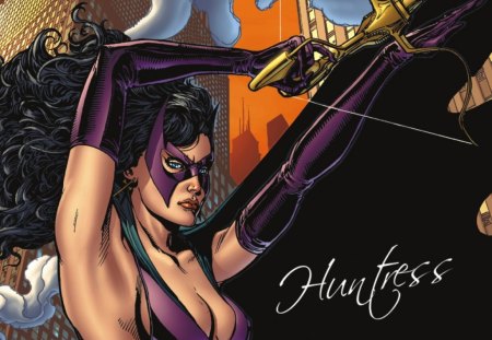 huntress wallpaper - comic, purple, bow and arrow, mask