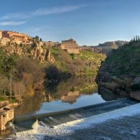 tagus river panorama toledo spain