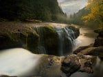 pretty lewis river waterfalls