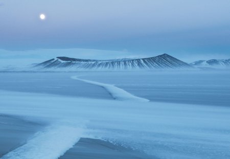 PAISAGEM  AZUL - neve, natureza, azul, monte