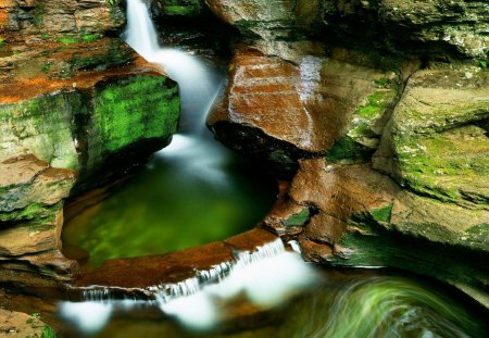 HIDDEN FALLS - rocky, nature, pond, falls, rock, hidden