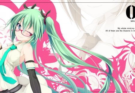 Anime - vocaloid, miku, anime, green