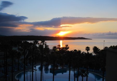 Sunset - nature, spain, beaches, sunset