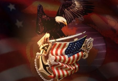 american pride - eagle, stars, flag, stripes