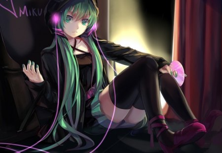 Miku ♥ - anime, heart, girl, love, long hair, dream, music, fantasy, miku, listen