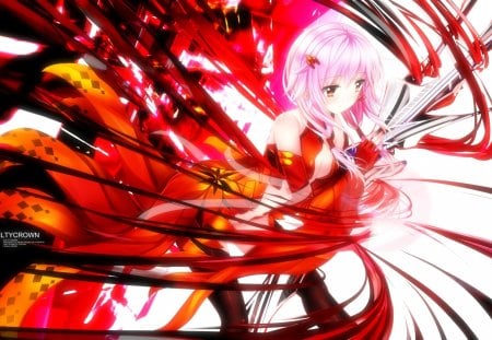 Guilty crown - fight, girl, anime, dream, crown, attack, guilty, fantasy