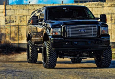 Black Smoke - 4 door, excursion, ford, black wheels