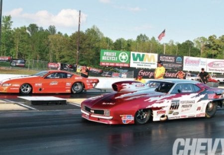 Camaro Vs Pontiac Gto - gm, chevy, pontiac, dragsters