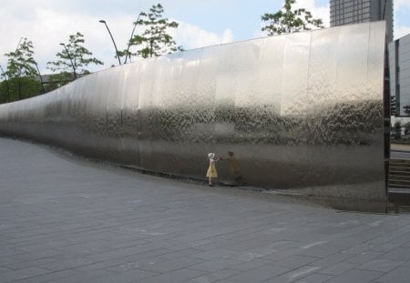 Water Feature - sheffield, water feature, stainless steel, cascading