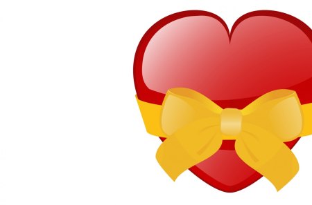 Heart with yellow bow