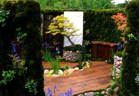 The Japanese Moss Garden - style, japan, contest, compete, garden, show, moss