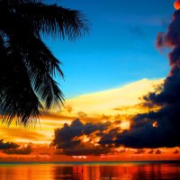 Lovely tropical sunset