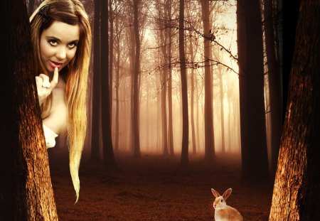 wallpaper alice in wonderland - fantasy, alice in wonderland, digital art, photoshop manipulation, wallpaper