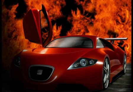 SEAT CUPRA GT FIRE - seat, supercar