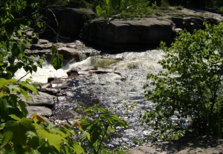 untitle24 - tree, waterfall, rocky, river