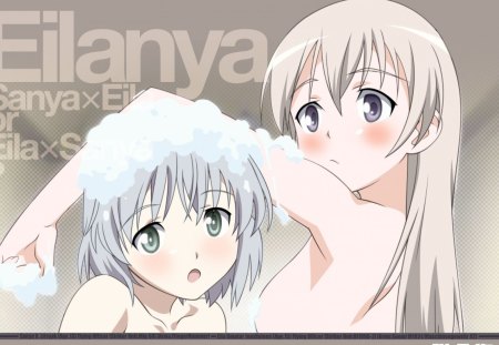 Bath Time - anime, sanya, strike witches, eila