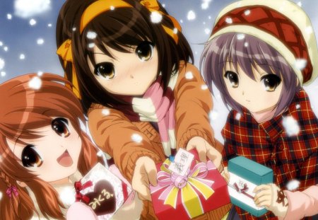 Christmas Haruhi Suzumiya - anime, haruhi, christmas, yuki