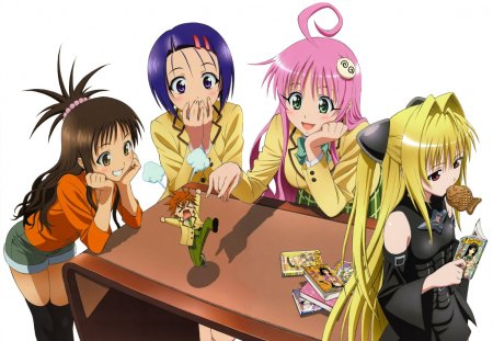 To Love Ru girls having fun - anime, yami, mikan, to love ru