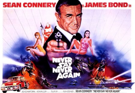 80's mania: Never say Never again - comedy, cinema, adventure, action, classic, never say never again, fiction, movies