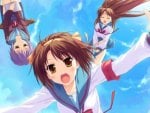 asahina mikuru hinata nao nagato yuki seifuku sky suzumiya haruhi suzumiya haruhi no yuutsu