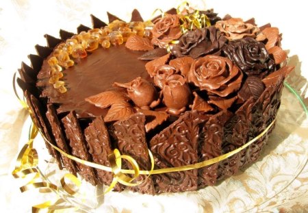 CHOCOLATE ANYONE? - sweets, girls, entertainment, cake, decorations, party, comforting, flowers, chocolate, food