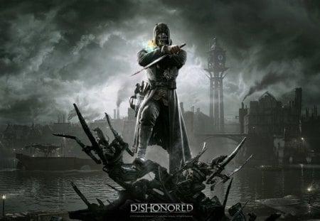 Dishonored - sword, game, dishonored, future