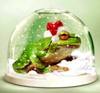 Frog series7  --Christmas green frog