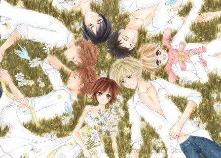 happy thoughts - nice, amazing, anime, ouran high school host club, teddy bear, cute, blonde