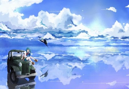 Hinawari Sky - hinawari, touhou, pc, beauty, wall, game, girl