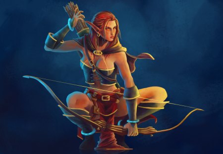 Elf - fighter, elf, cg, warrior