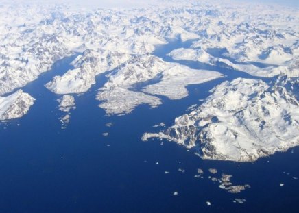 Nothing Green About Greenland. - ariel, of, an, view