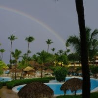 Rainbow over Dominican Republic Resort