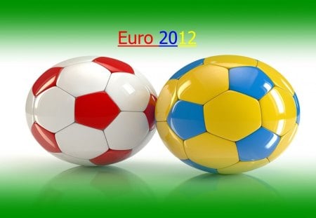 European Championship EURO 2012 - balls, two, championship, soccer