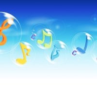 Music soap bubbles