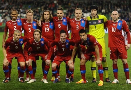 Euro 2012 - CZECH REPUBLIK - red, soccer, yellow, tshirts, color, blue