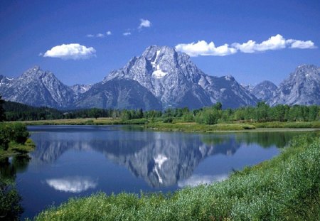 Majestic Mountain Reflections - reflections, nature, mountains, lake