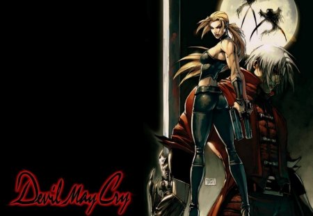 Devil May Cry - dmc, dante, anime, guns, sword, weapons, duo, devil may cry, trish, games, video games